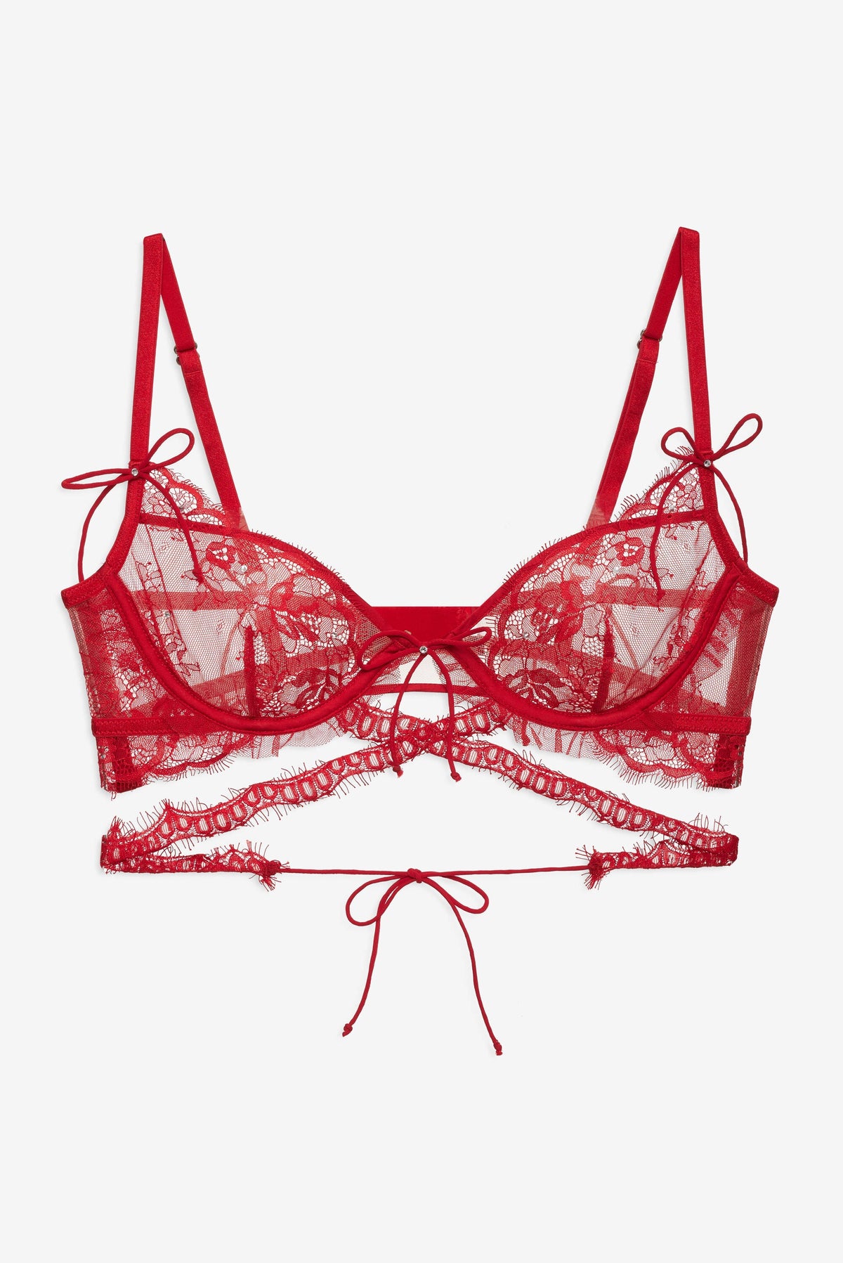 Sonja Underwire Bra Red - For Love & Lemons