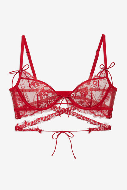 Sonja Underwire Bra Red - For Love & Lemons