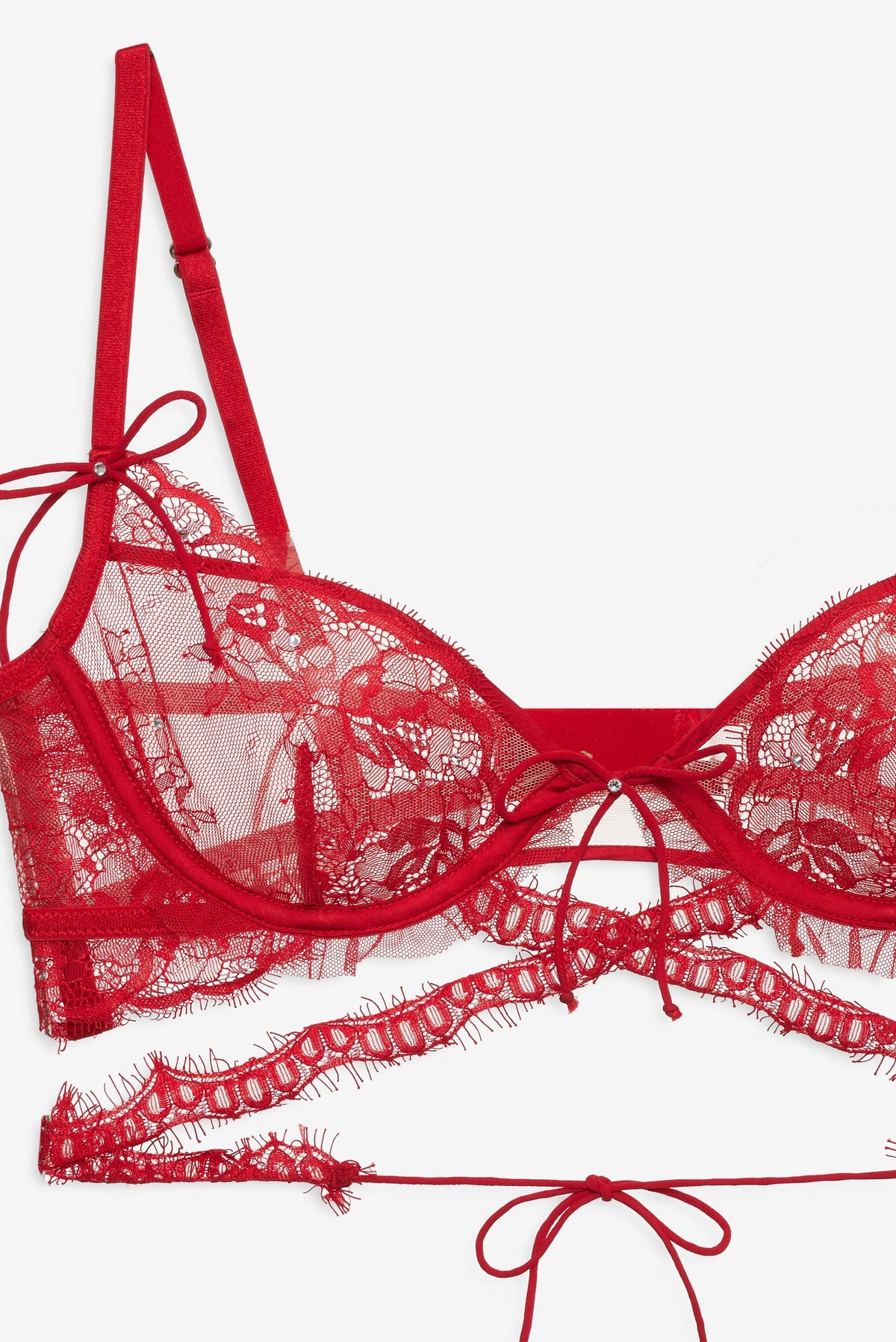 Sonja Underwire Bra Red - For Love & Lemons