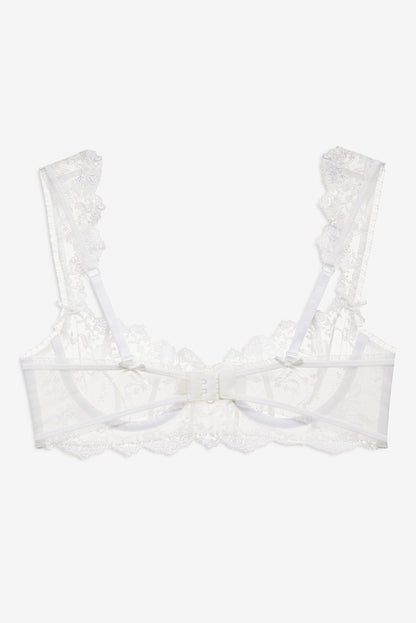 Lattice Bows Underwire Bra White - For Love & Lemons