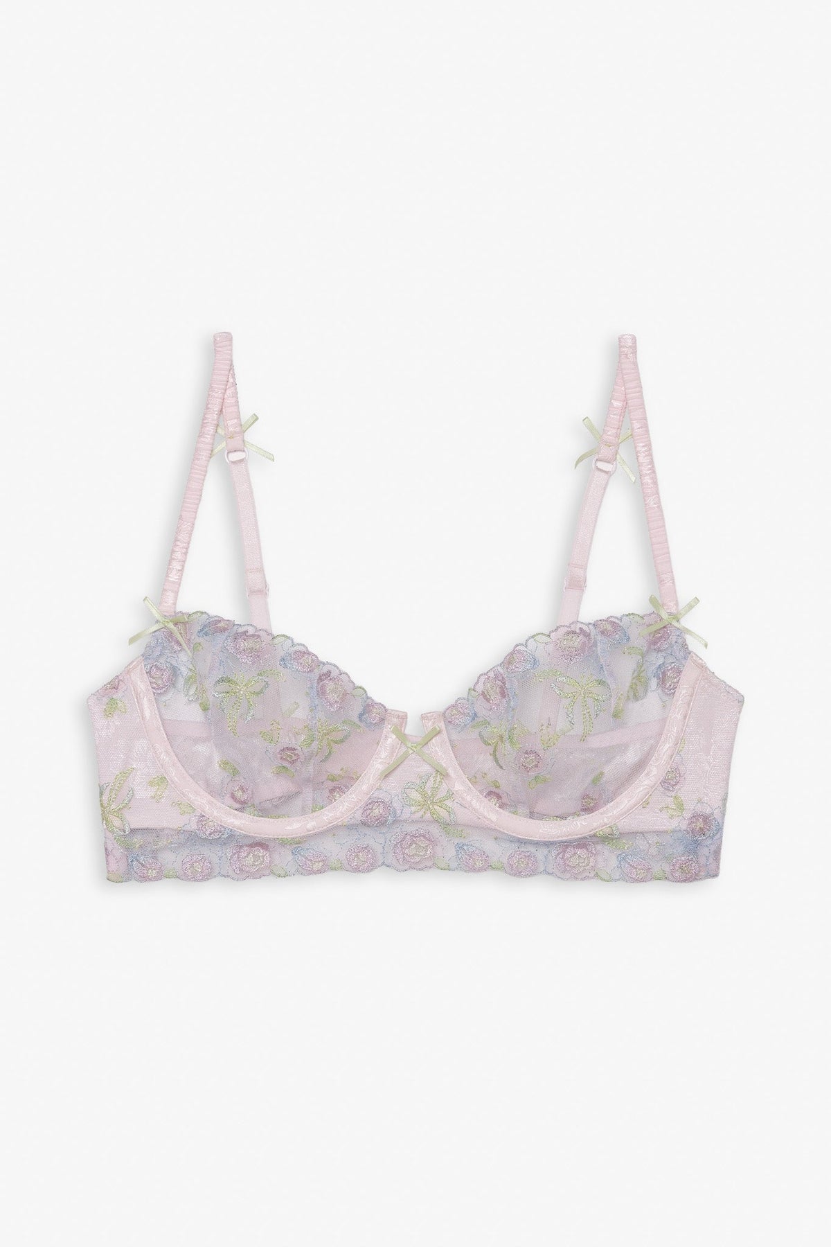Pastel Bouquets Underwire Bra Pink - For Love & Lemons