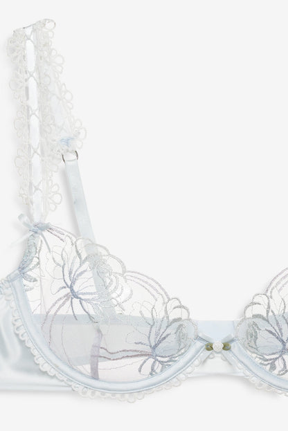 Shimmer Garden Underwire Bra Blue - For Love & Lemons