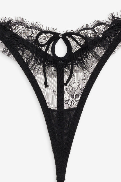 Sonja Thong Panty Black - For Love & Lemons