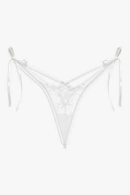 Rita Rose Thong Panty White - For Love & Lemons