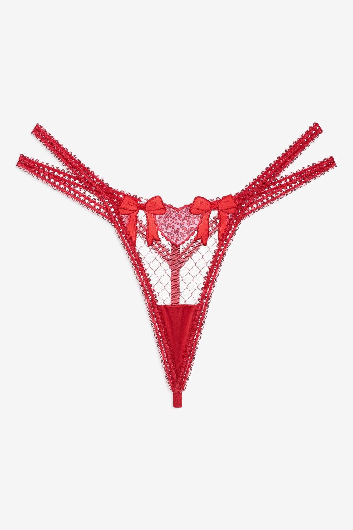 Perfect Match Thong Panty Red - For Love & Lemons