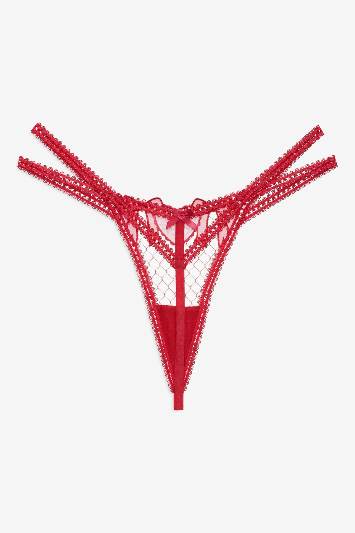 Perfect Match Thong Panty Red - For Love & Lemons