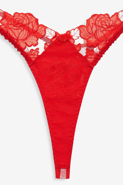 Love is a Rose Thong Panty Red - For Love & Lemons