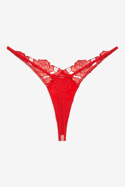 Love is a Rose Thong Panty Red - For Love & Lemons
