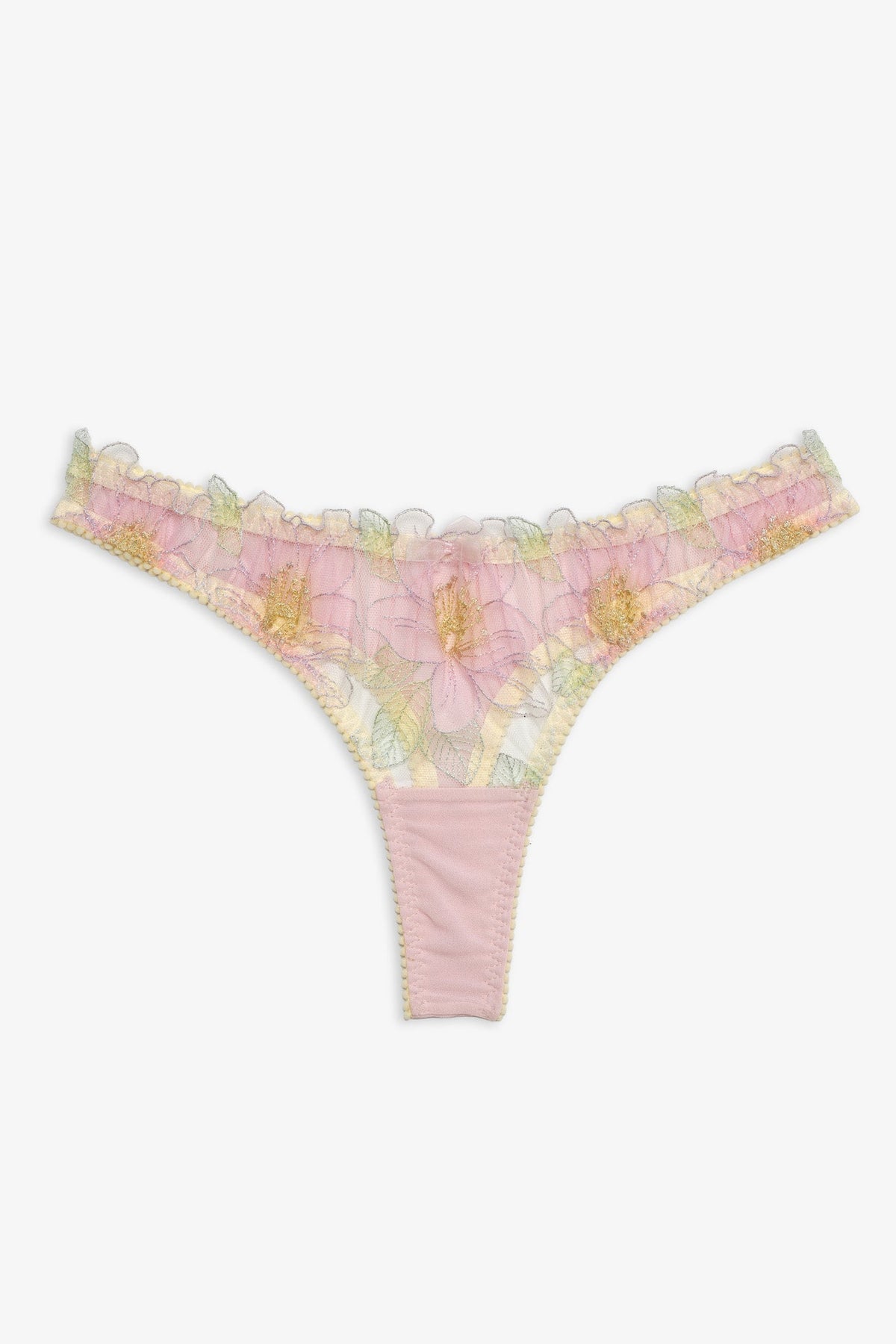 Blush Hibiscus Thong Panty Pink - For Love & Lemons