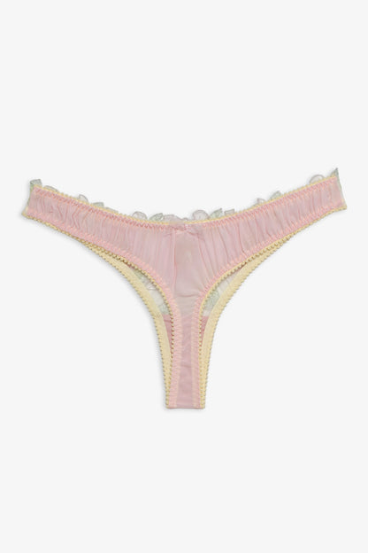 Blush Hibiscus Thong Panty Pink - For Love & Lemons
