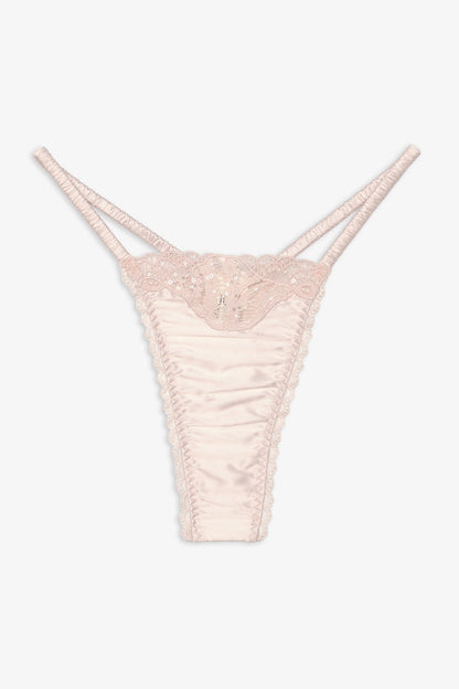 Seashell Beaded Thong Panty Peach - For Love & Lemons