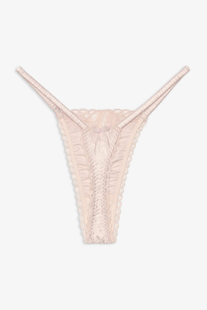 Seashell Beaded Thong Panty Peach - For Love & Lemons