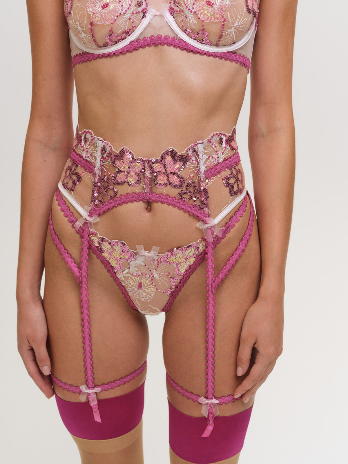 Lanai Garter Belt Pink - For Love & Lemons