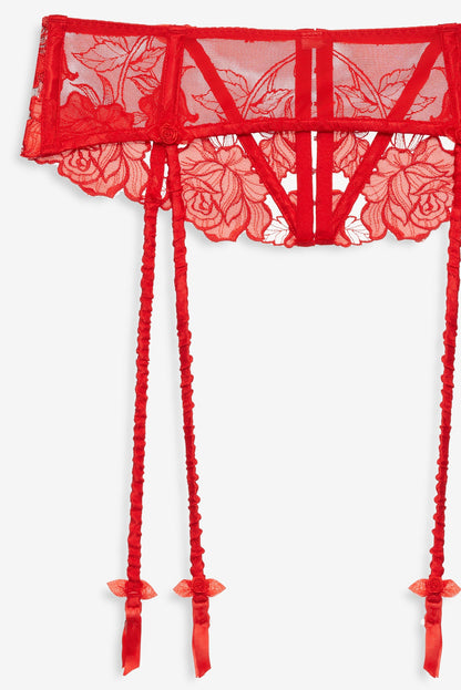 Love is a Rose Garter Belt Red - For Love & Lemons