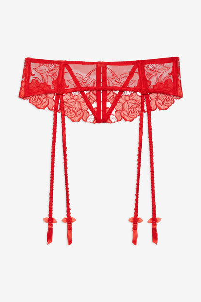 Love is a Rose Garter Belt Red - For Love & Lemons