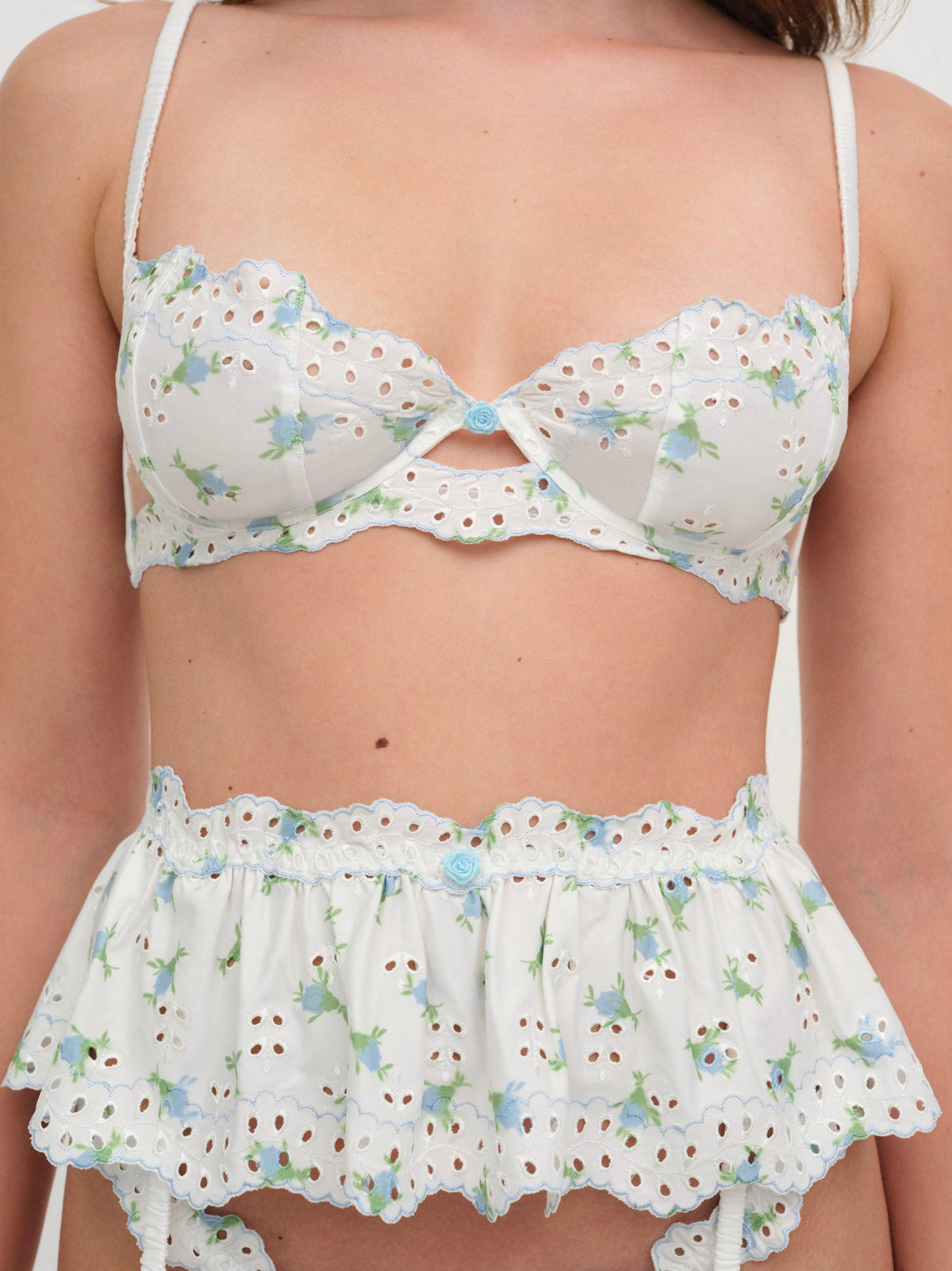 Budding Blossom Garter Belt White - For Love & Lemons