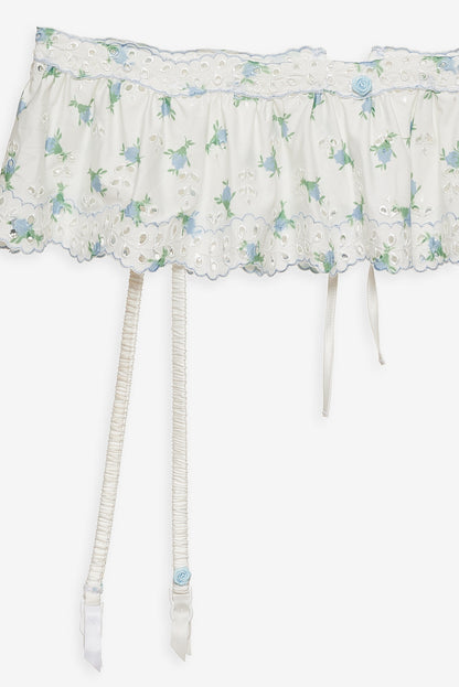 Budding Blossom Garter Belt White - For Love & Lemons
