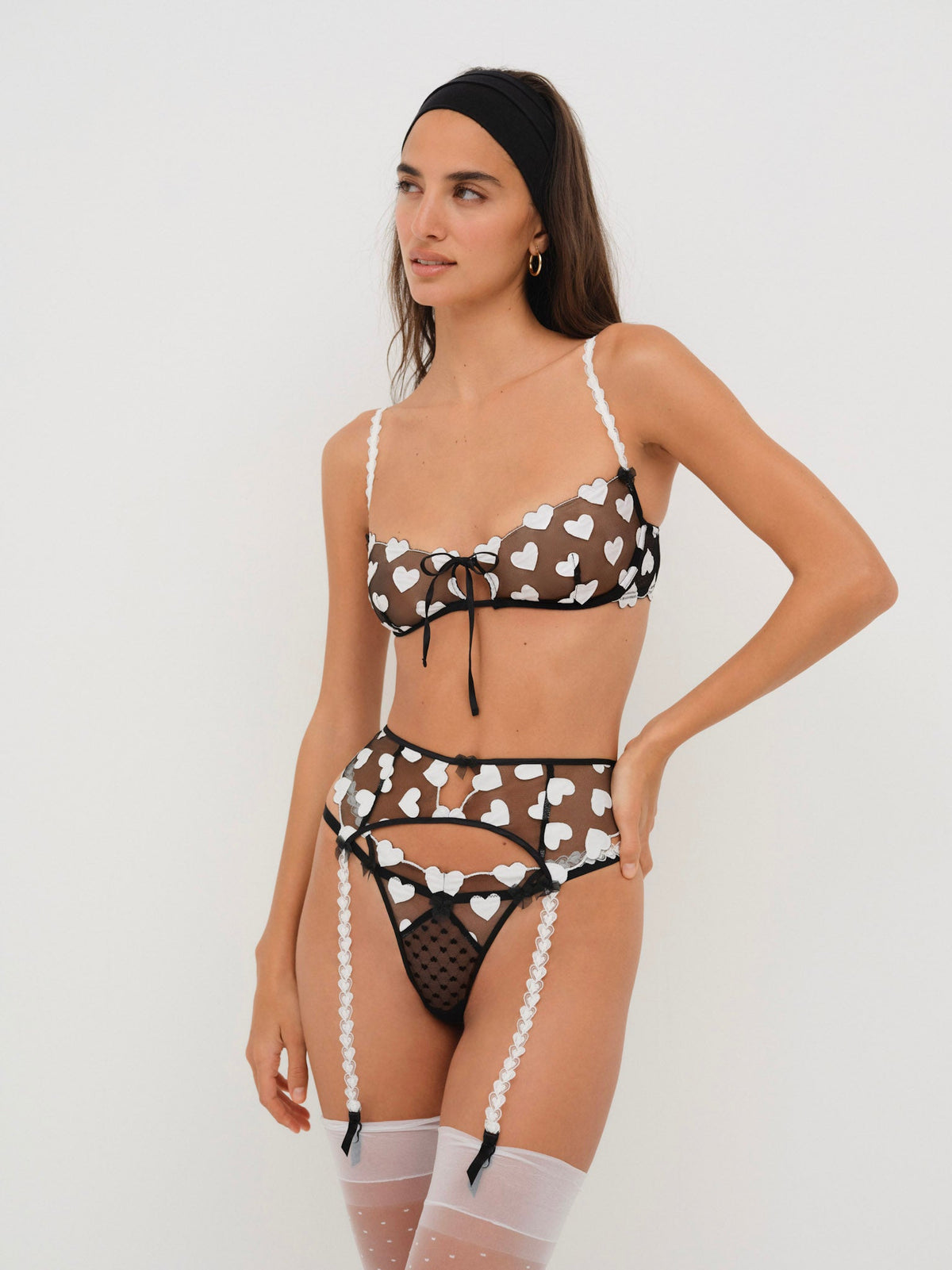 Mia Garter Belt Black - For Love & Lemons