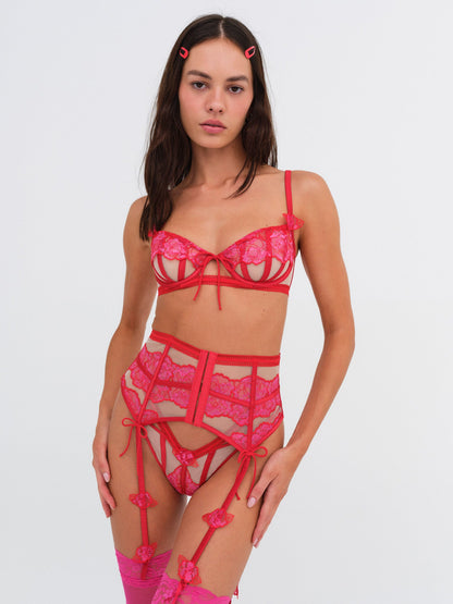 Cordelia Garter Belt Red - For Love & Lemons