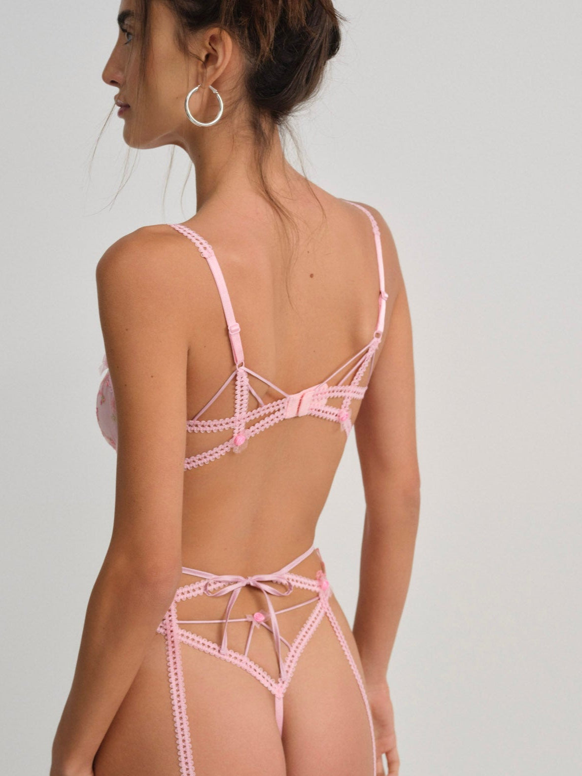 Dainty Daphne Garter Belt Pink - For Love & Lemons