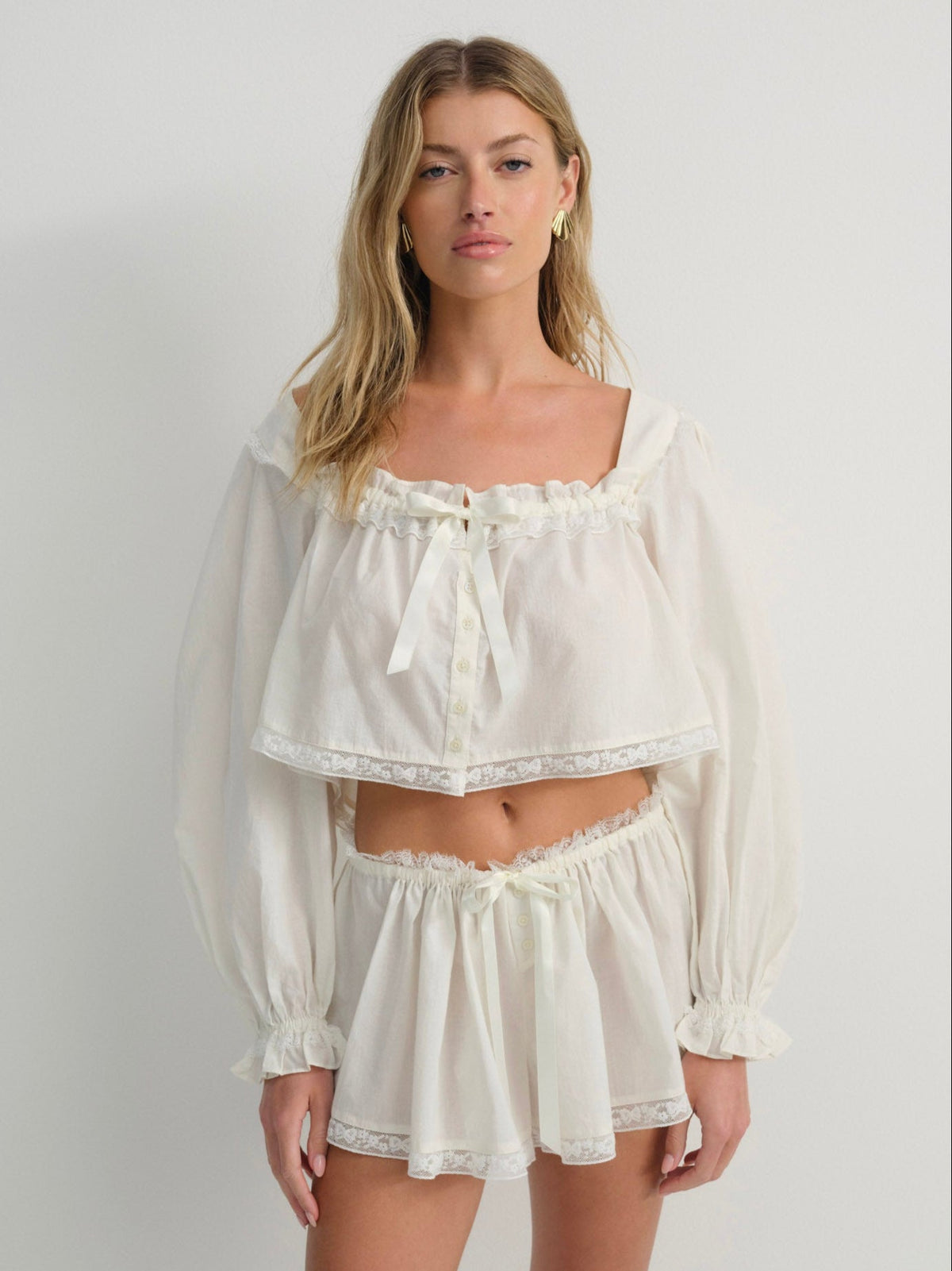 Venetia Sleep Top Vintage Cream - For Love & Lemons