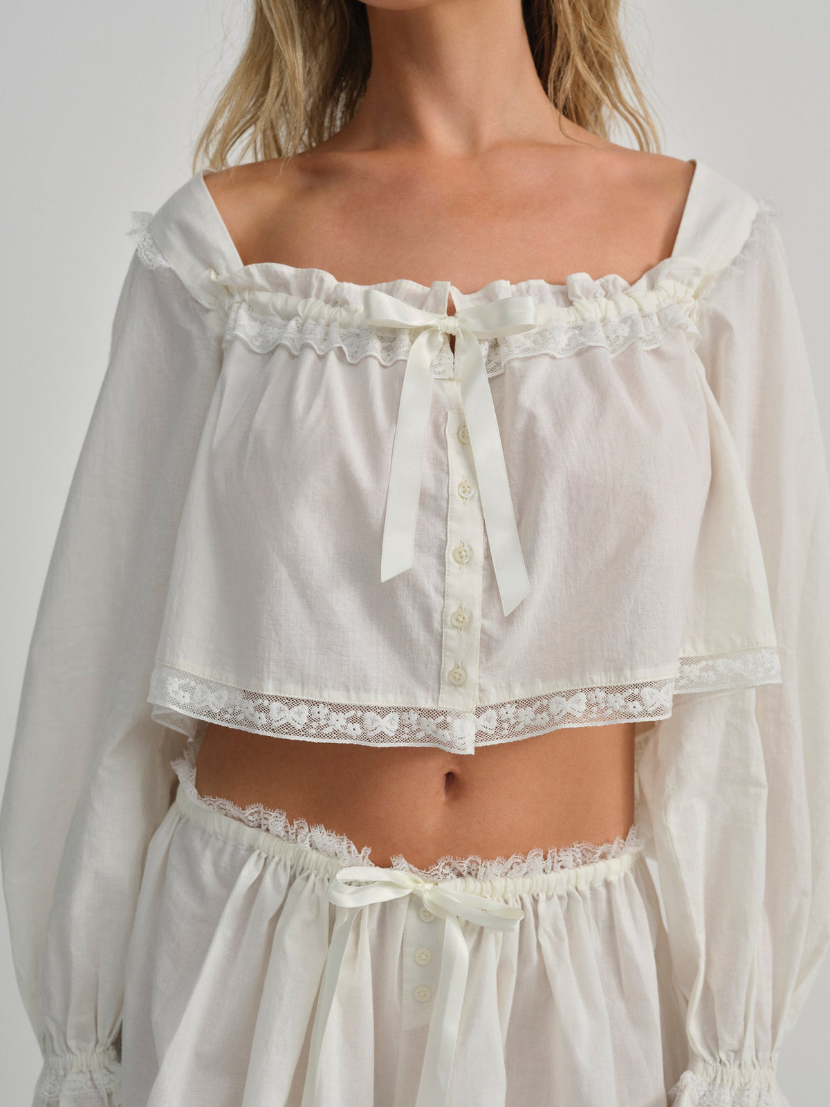 Venetia Sleep Top Vintage Cream - For Love & Lemons