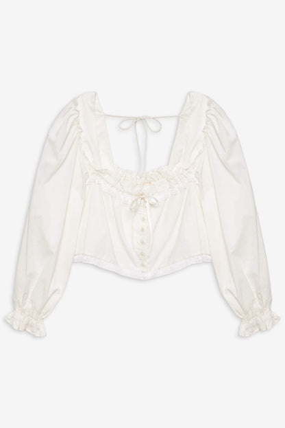 Venetia Sleep Top Vintage Cream - For Love & Lemons