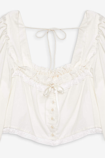 Venetia Sleep Top Vintage Cream - For Love & Lemons