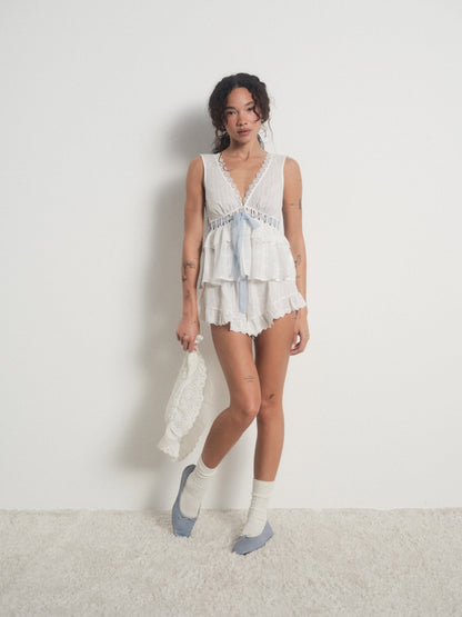 Jia Sleep Top White - For Love & Lemons