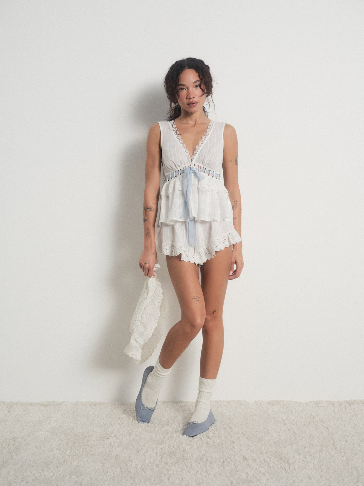 Jia Sleep Short White - For Love & Lemons