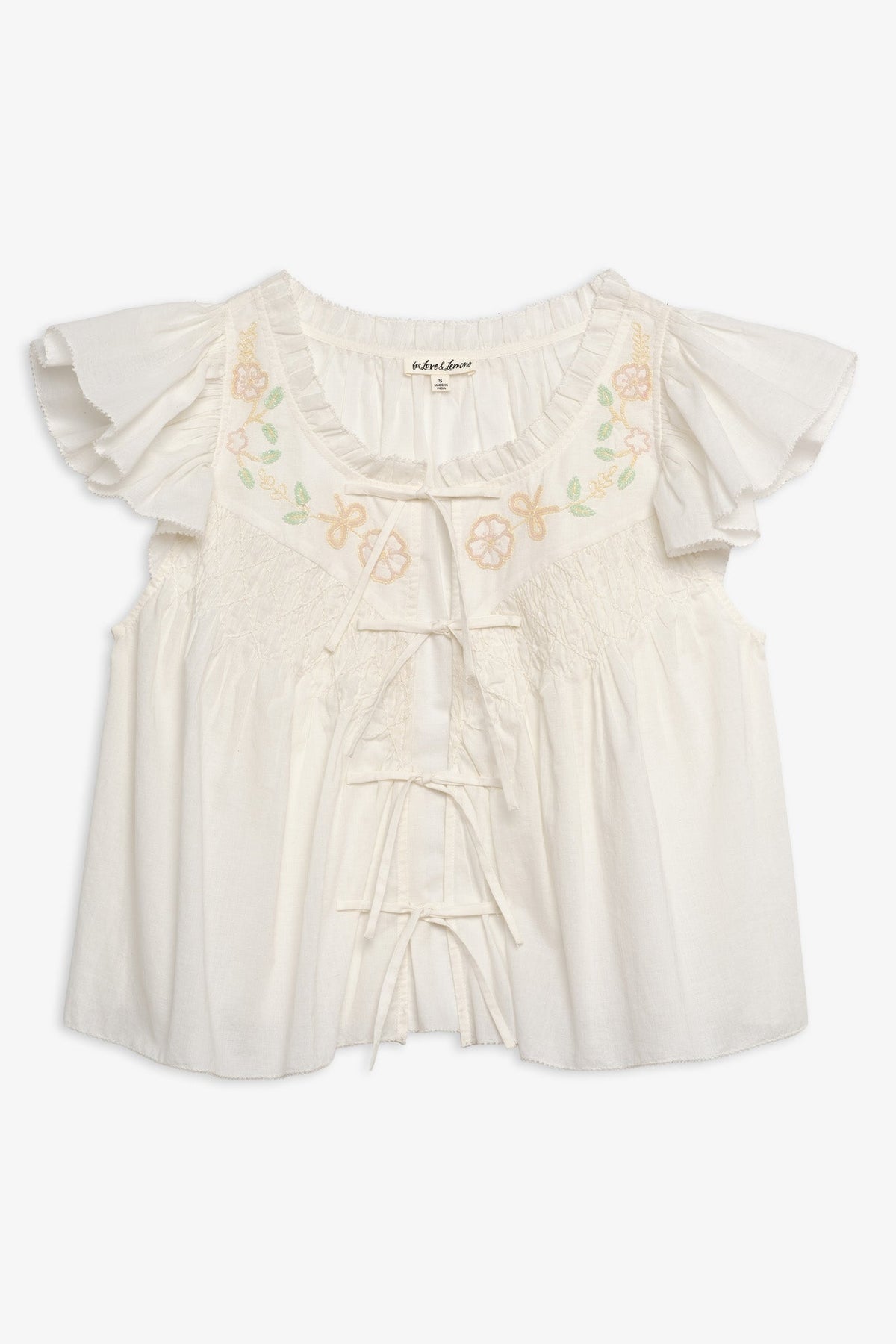 Megan Sleep Top White - For Love & Lemons