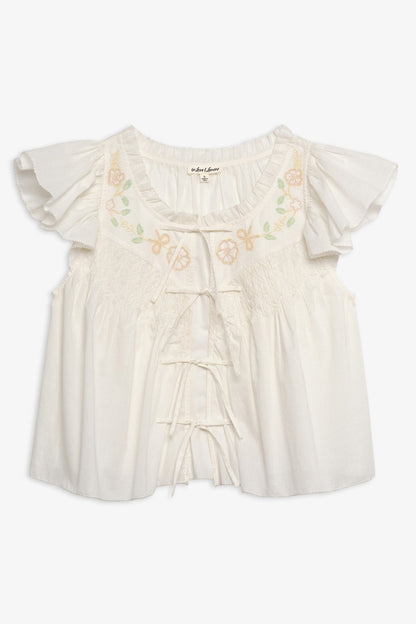 Megan Sleep Top White - For Love & Lemons
