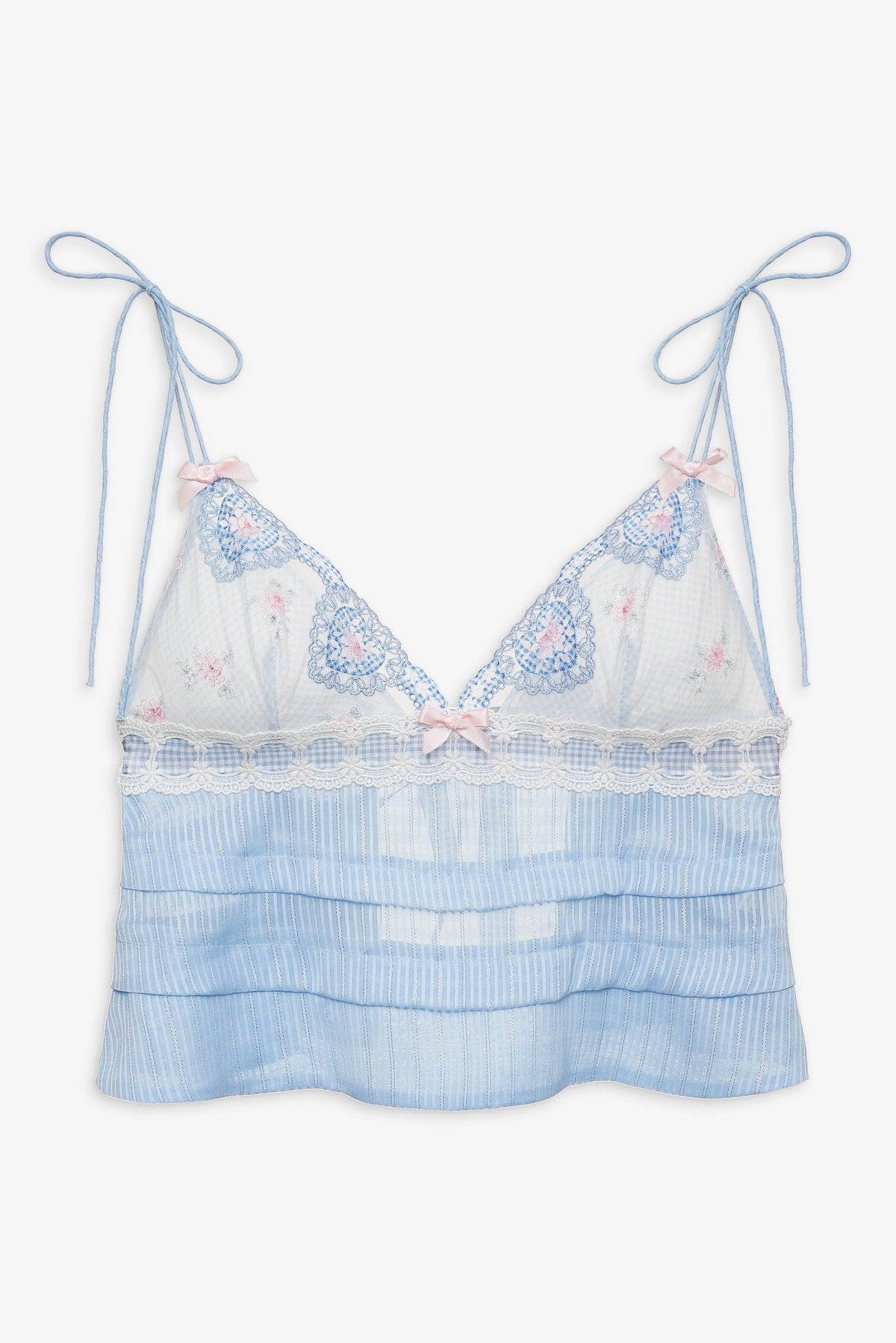 Dainty Doily Sleep Top Blue - For Love & Lemons