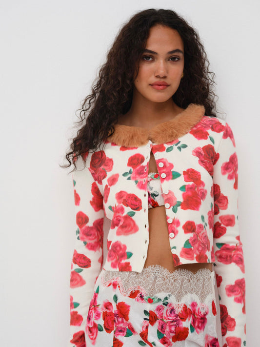 Carol Cardigan Red - For Love & Lemons