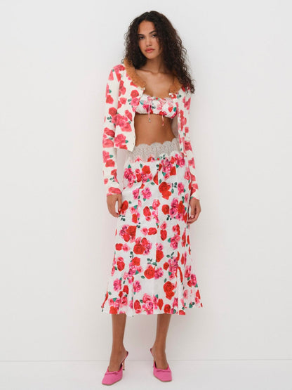 Carol Cardigan Red - For Love & Lemons