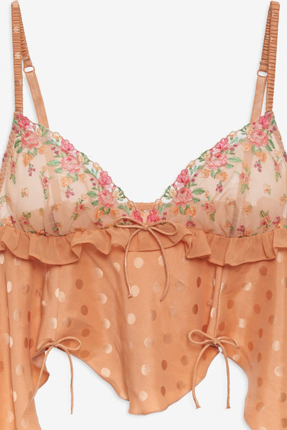 Glimmer Rosebud Sleep Top Rose Gold - For Love & Lemons