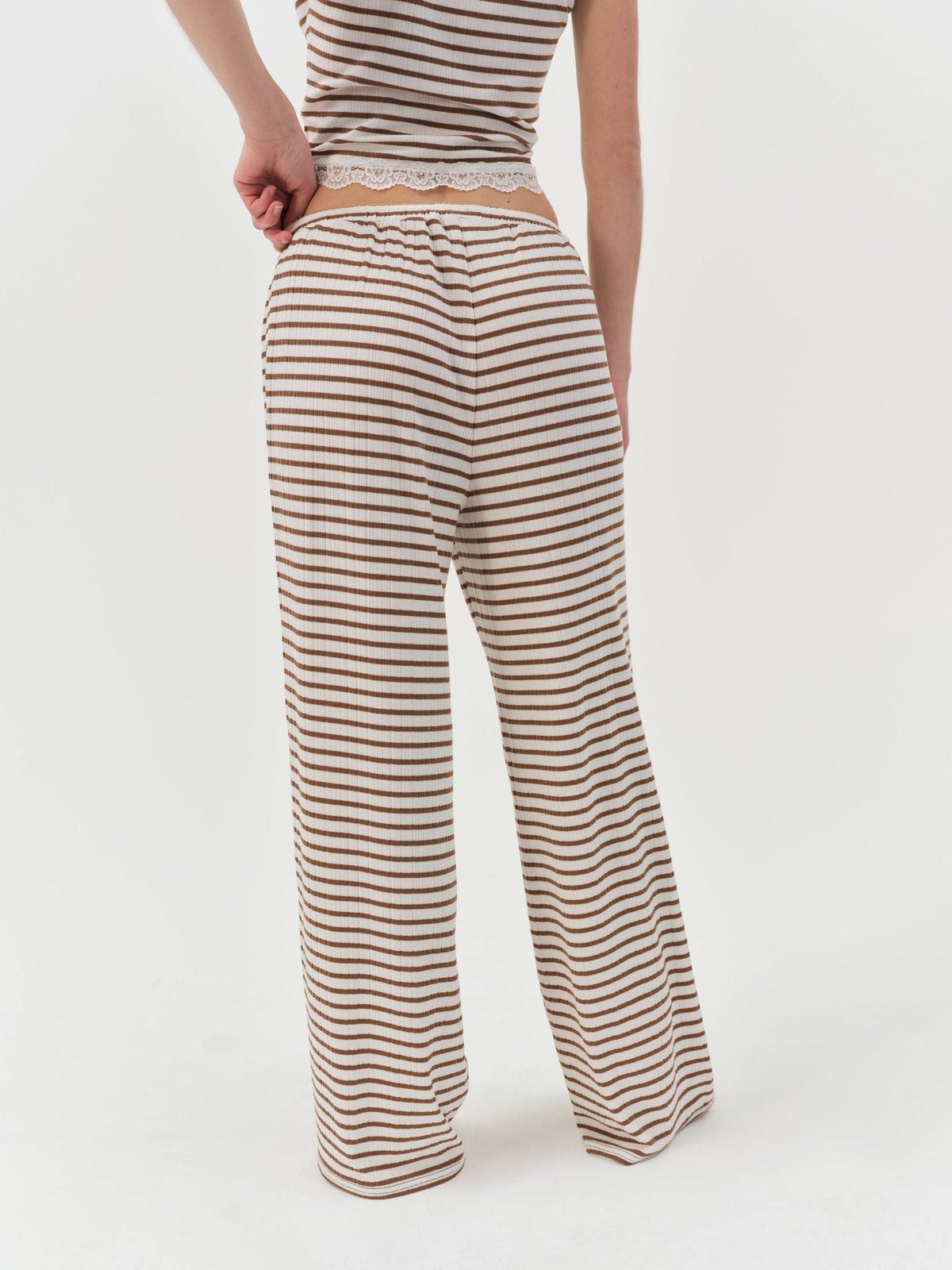 Bella Wide Leg Pant Brown - For Love & Lemons