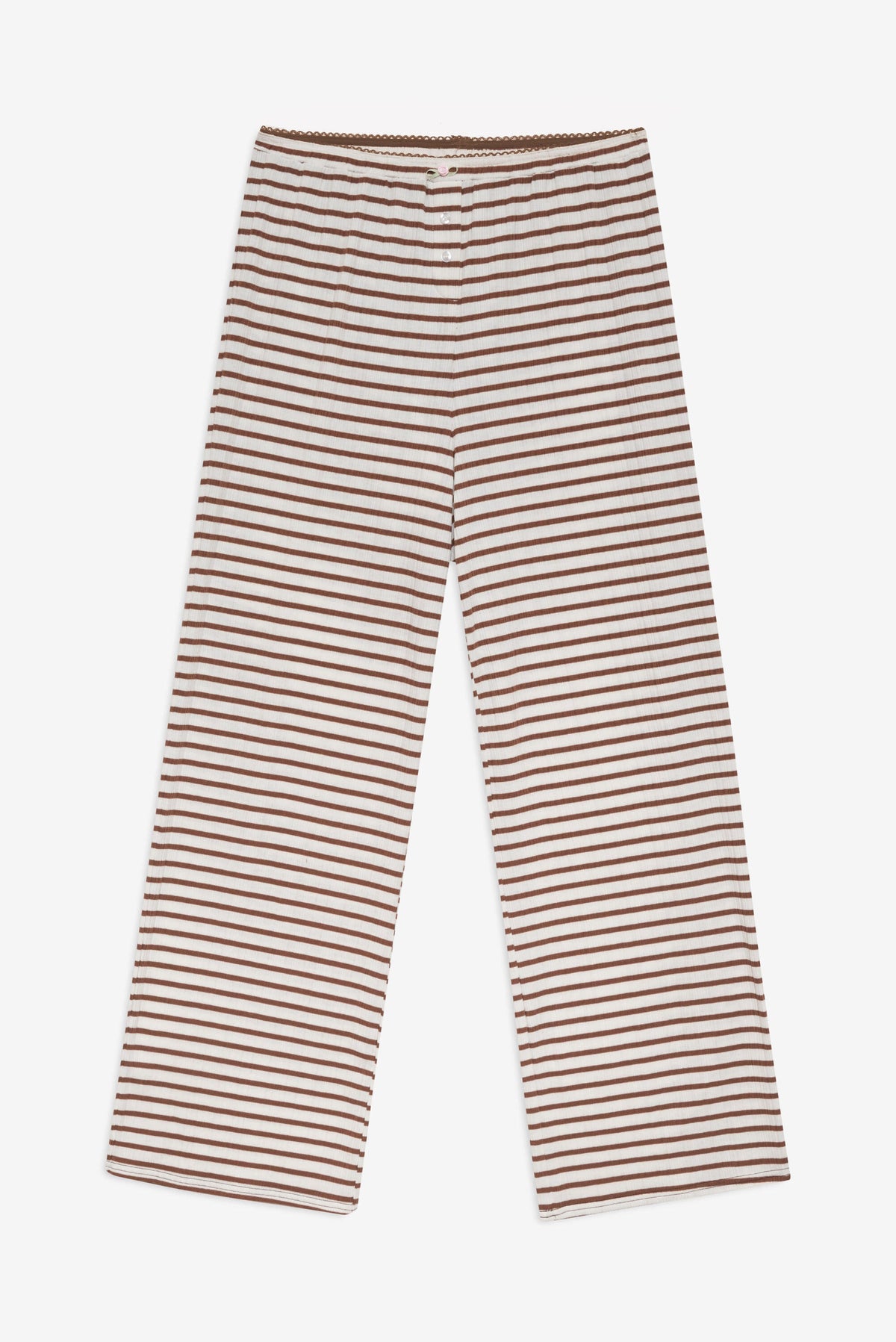 Bella Wide Leg Pant Brown - For Love & Lemons