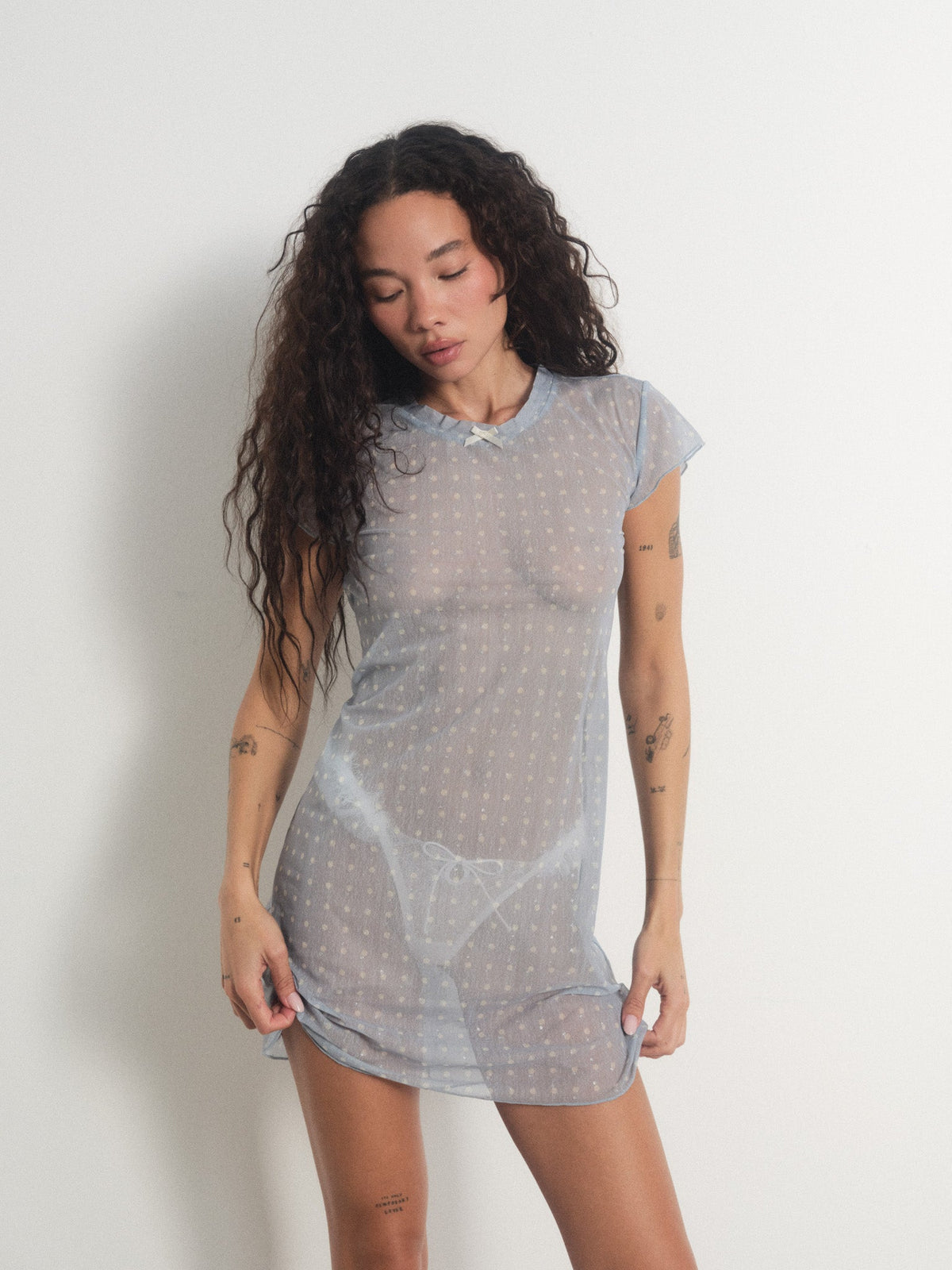 Lottie Slip Dress Blue - For Love & Lemons