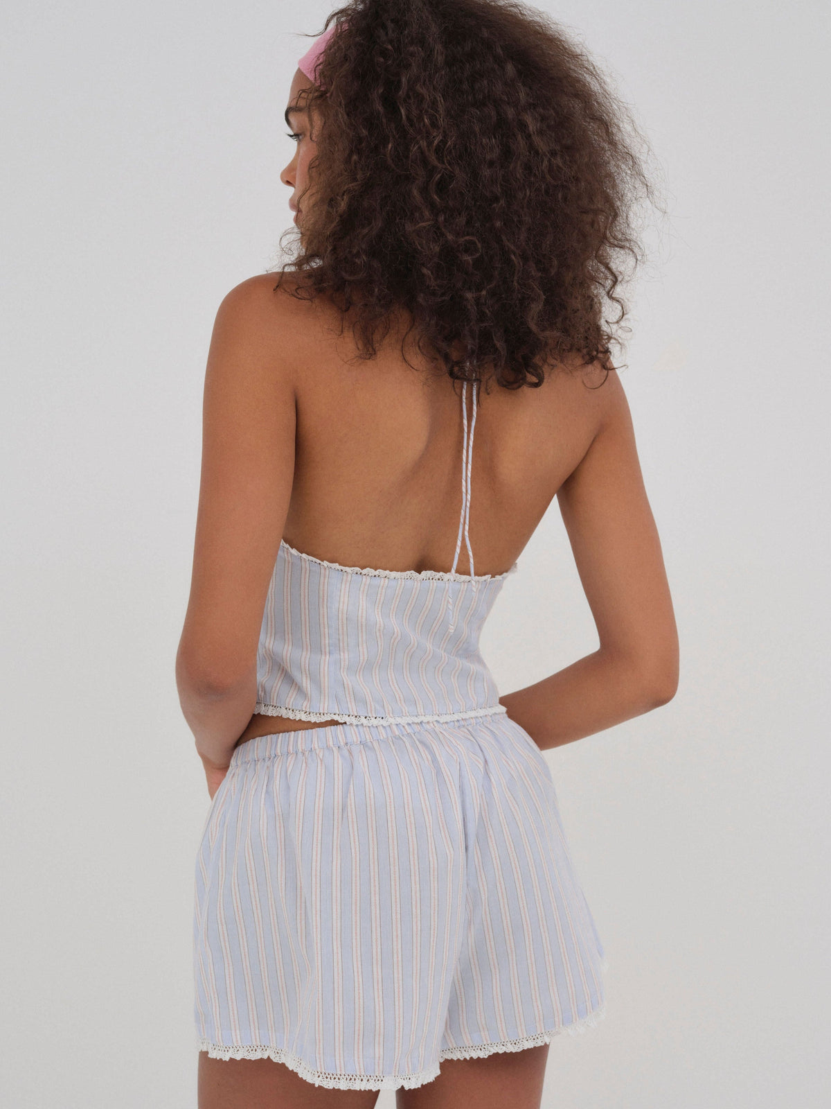Lakeside Stripe Top Blue - For Love & Lemons