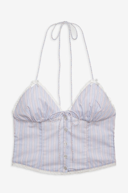 Lakeside Stripe Top Blue - For Love & Lemons