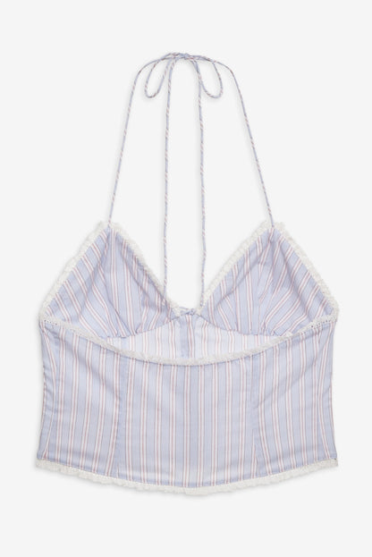 Lakeside Stripe Top Blue - For Love & Lemons