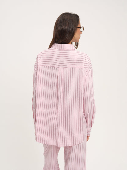 Mindy Button-Down Shirt Pink - For Love & Lemons