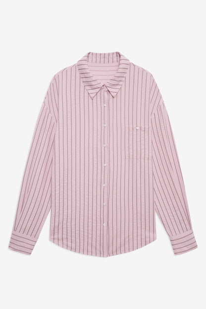 Mindy Button-Down Shirt Pink - For Love & Lemons