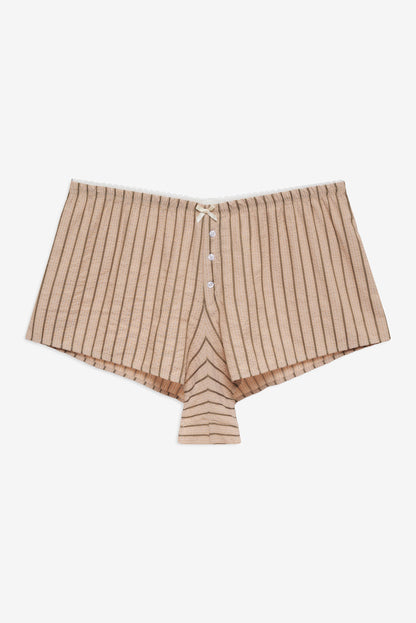 Mindy Boxer Short Brown - For Love & Lemons