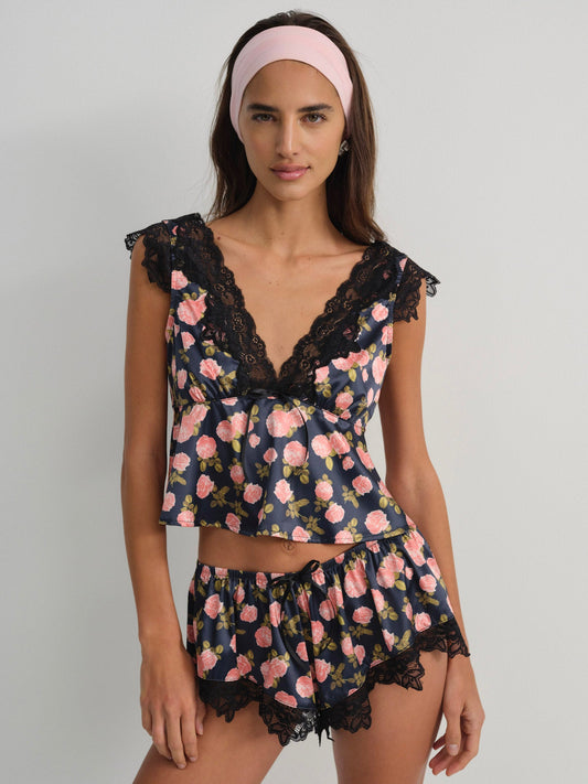 Kayla Sleep Top Navy - For Love & Lemons