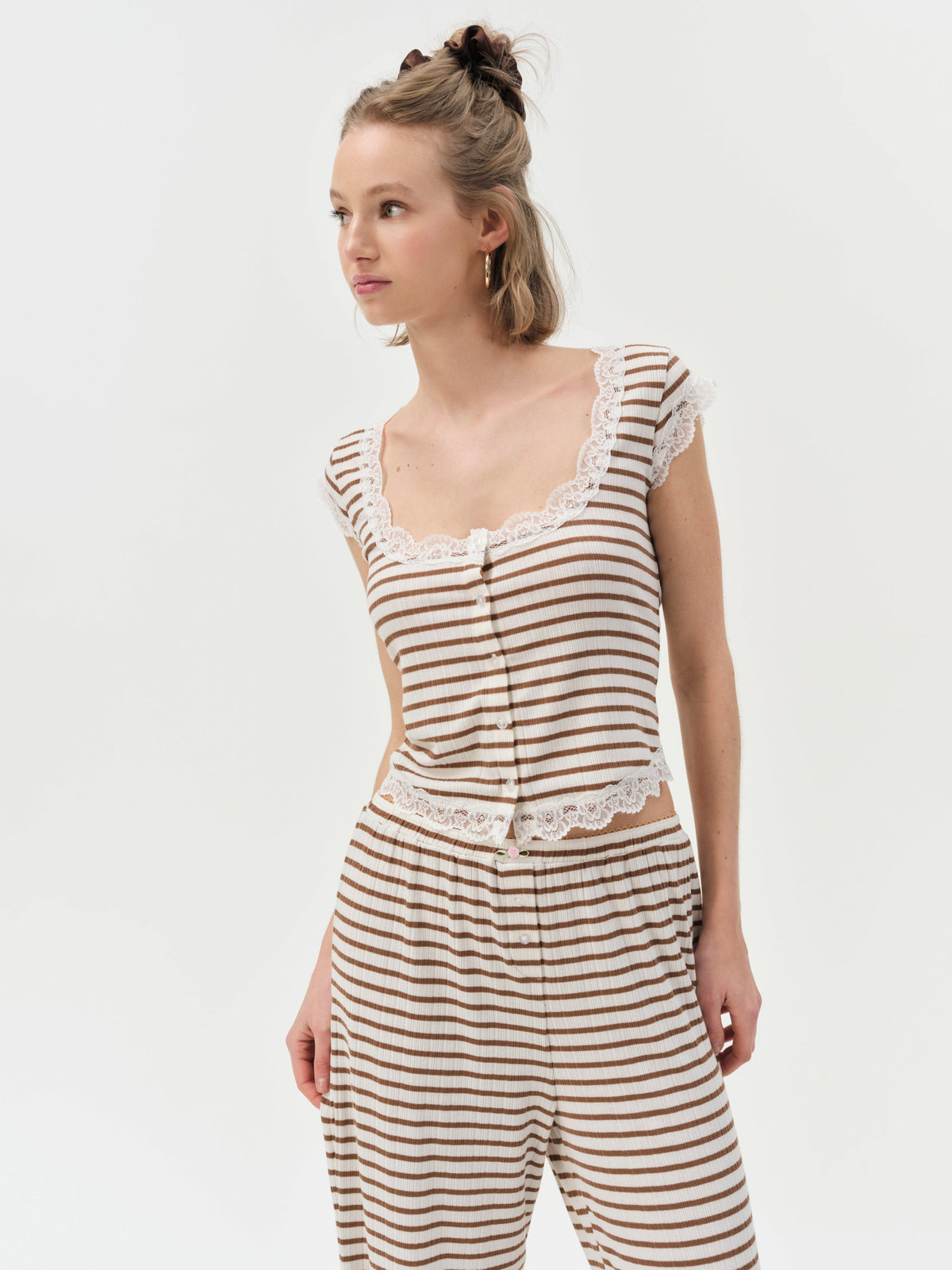 Bella Sleep Top Brown - For Love & Lemons