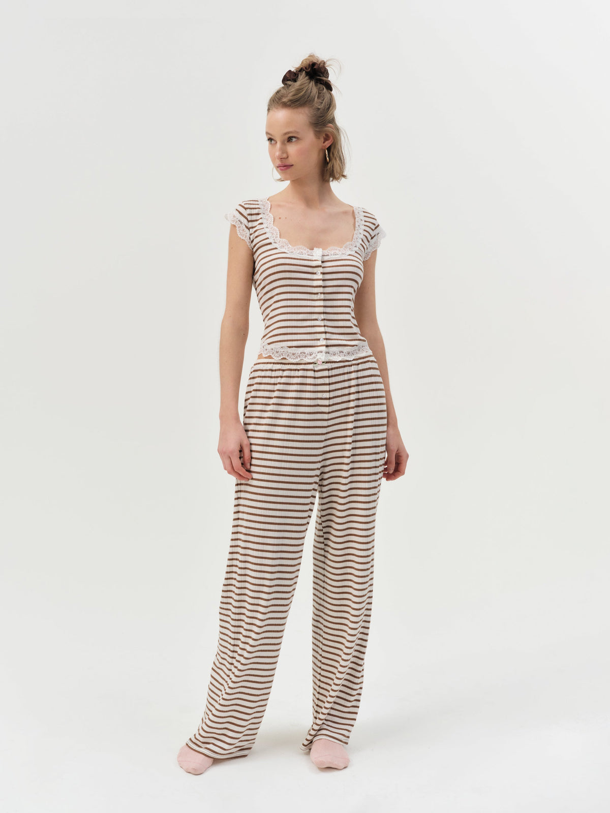 Bella Sleep Top Brown - For Love & Lemons
