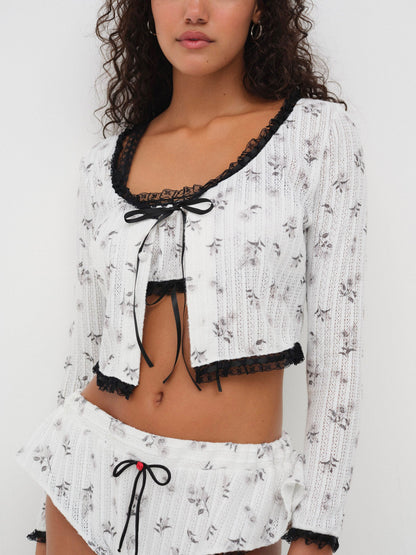 Fawn Cardigan White - For Love & Lemons
