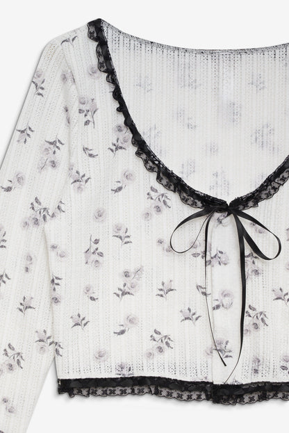 Fawn Cardigan White - For Love & Lemons